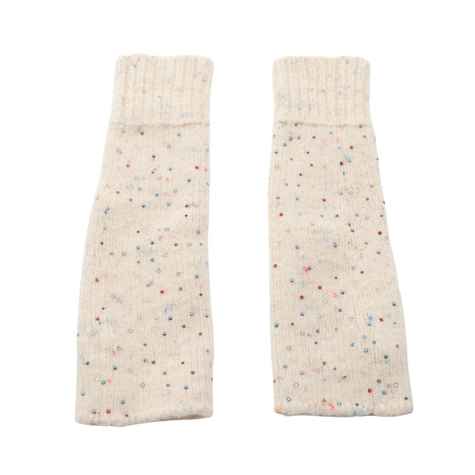 Chanel Coco Mark Wool Alpaca Arm Warmer Gloves