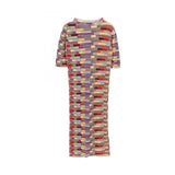 Chanel Coco Mark Button Wool Silk Cashmere Dress