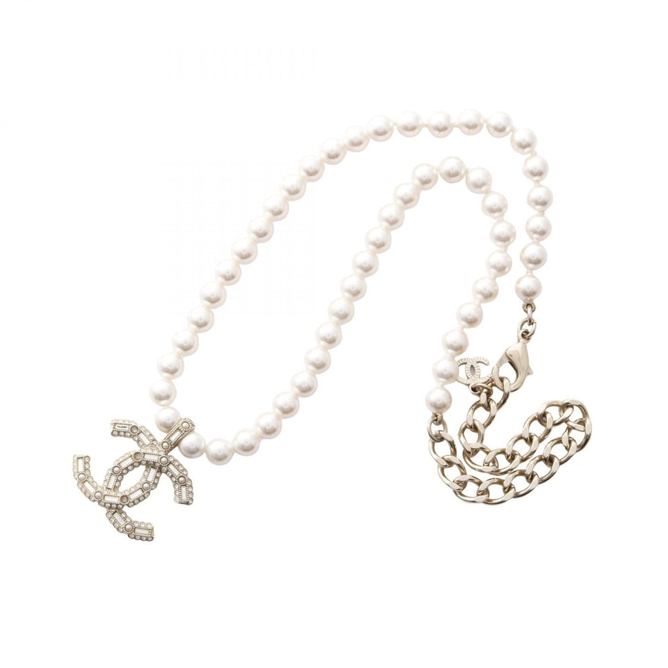 Chanel Coco Mark Faux Pearl Rhinestone Choker
