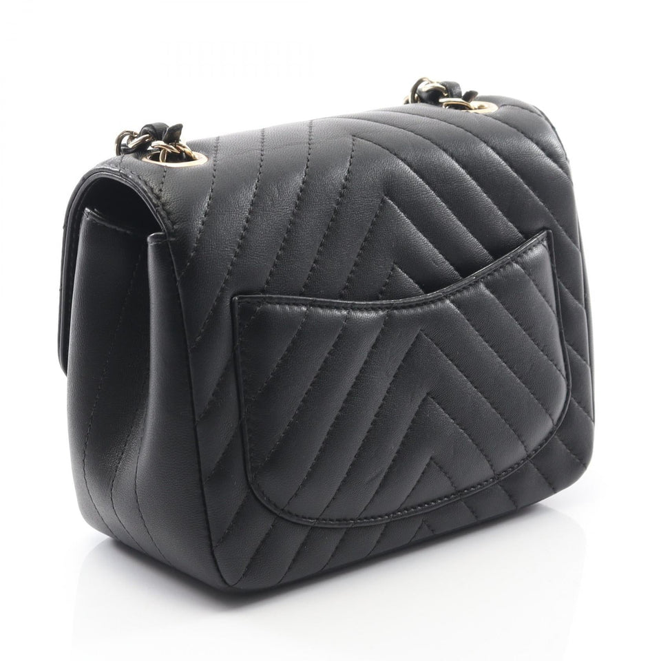 Chanel Chevron V Stitch Lambskin Shoulder Bag