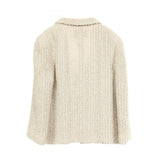 Chanel Coco Button Wool Suede Cotton Outerwear