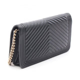 Chanel Boy Chanel Chevron V Stitch Lambskin Shoulder Bag