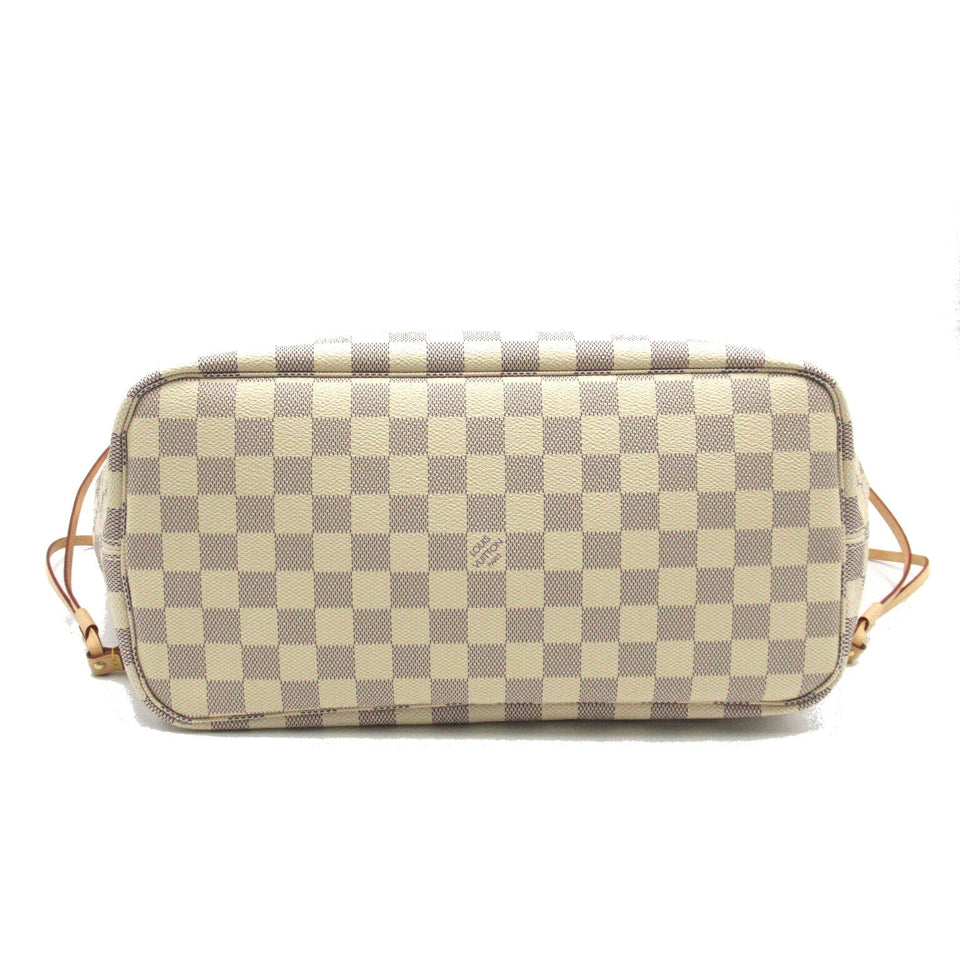 Louis Vuitton Damier Azur Neverfull MM Shoulder Bag