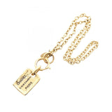Chanel Logo Plate Necklace