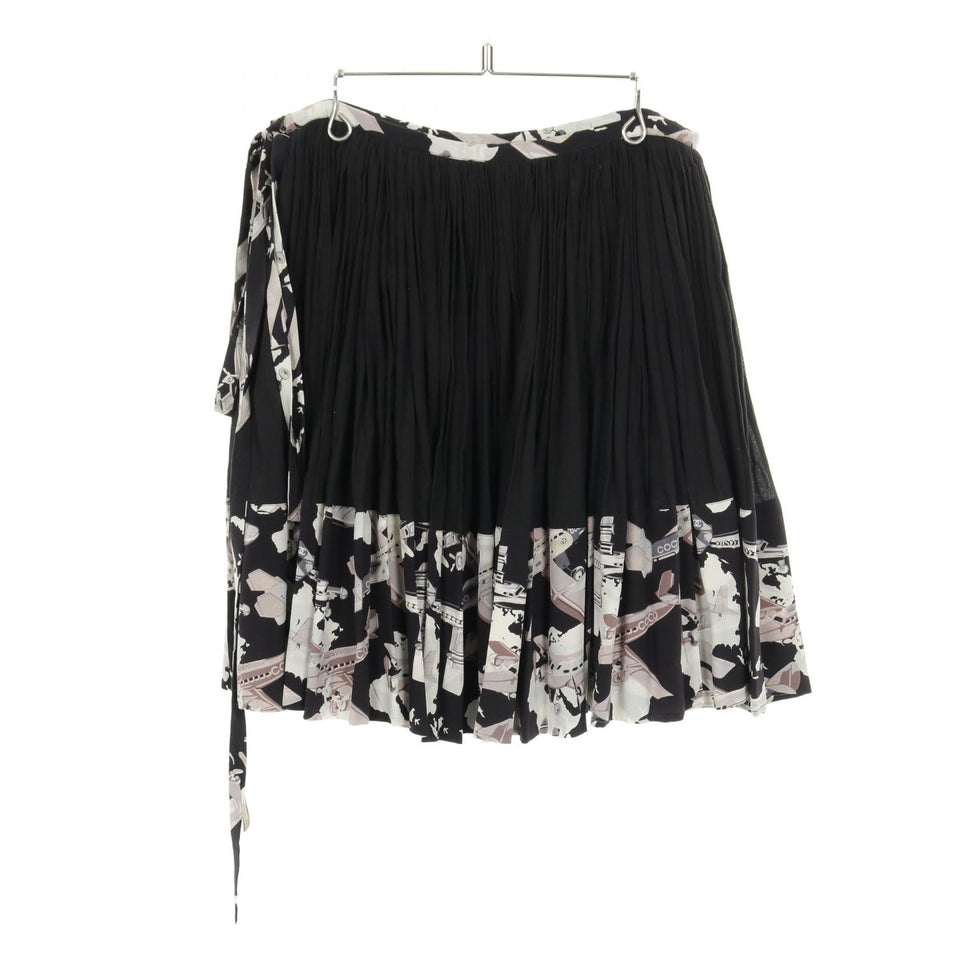 Chanel Frill Cotton Silk Skirt