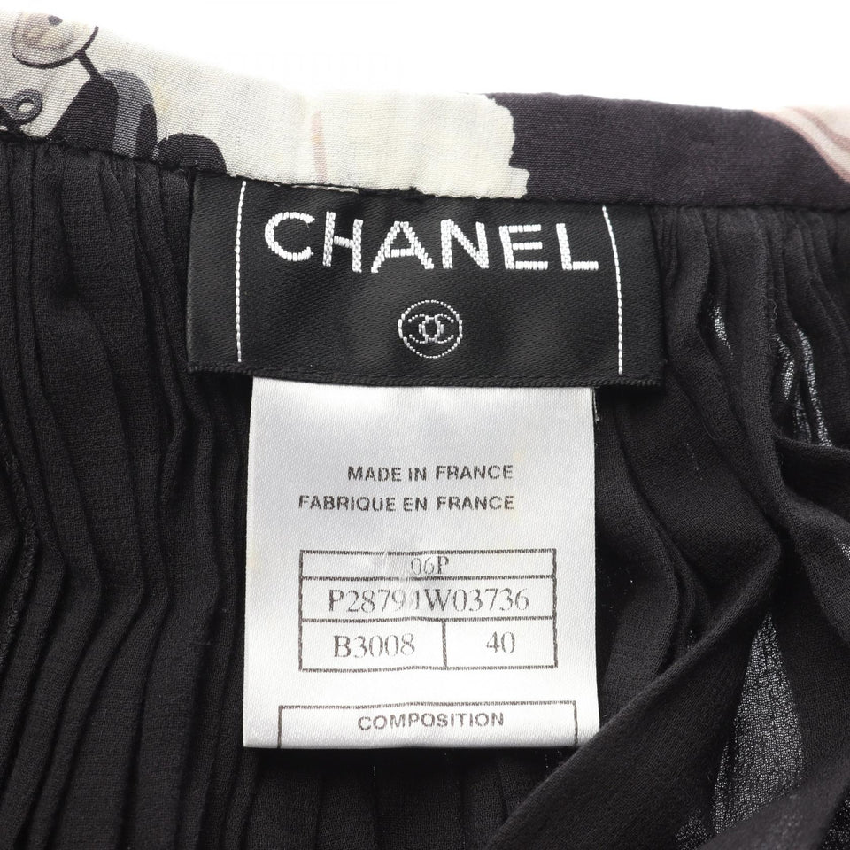 Chanel Frill Cotton Silk Skirt