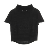 Chanel Coco Mark Button Cotton Rayon Knit Top