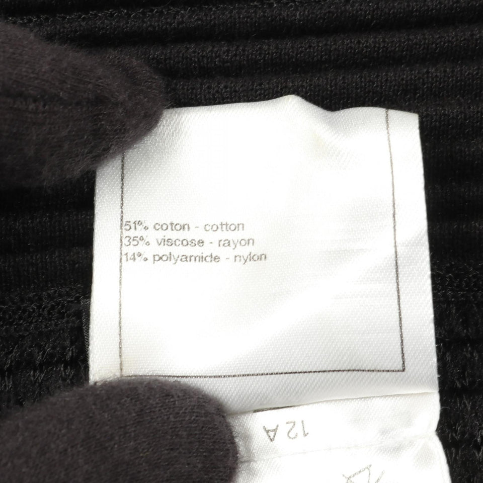 Chanel Coco Mark Button Cotton Rayon Knit Top
