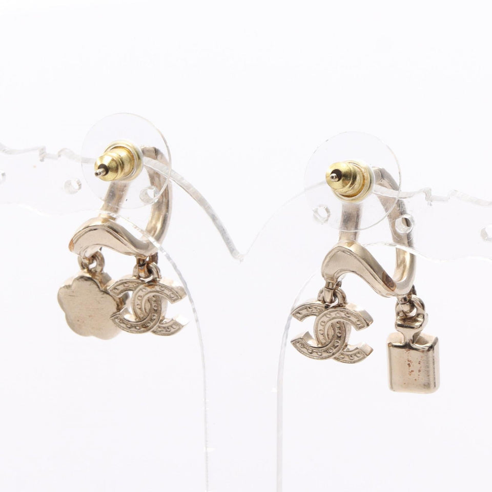 Chanel Coco Mark Flower Earrings