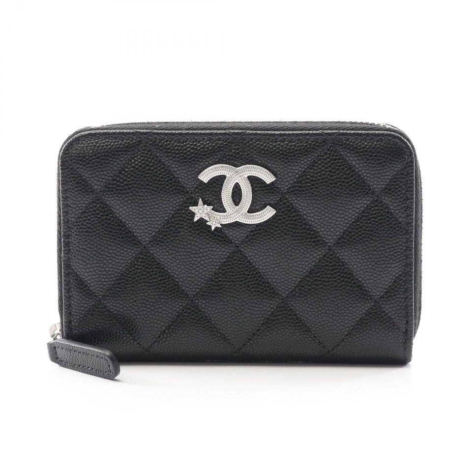 Chanel Matelasse Coco Mark Star Grained Calfskin Wallet
