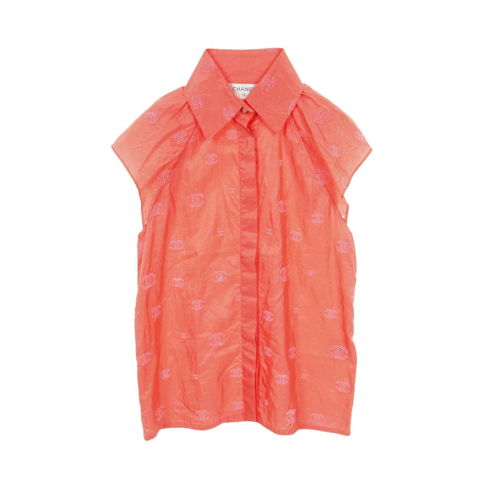 Chanel Coco Mark Silk Blouse