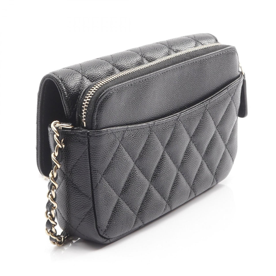 Chanel Matelasse Grained Calfskin Chain Phone Case Shoulder Bag
