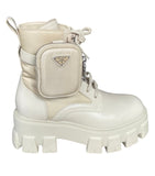 Prada Beige Monolith Re-Nylon Ankle Boots - 37