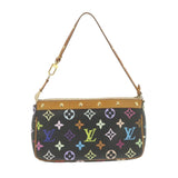 Louis Vuitton Multicolor Pochette Accessoires Pouch Black LV Auth Clutch