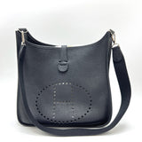 Hermes Shoulder Bag Taurillon Clemence black Evelyn 1GM