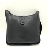 Hermes Shoulder Bag Taurillon Clemence black Evelyn 1GM