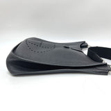 Hermes Shoulder Bag Taurillon Clemence black Evelyn 1GM