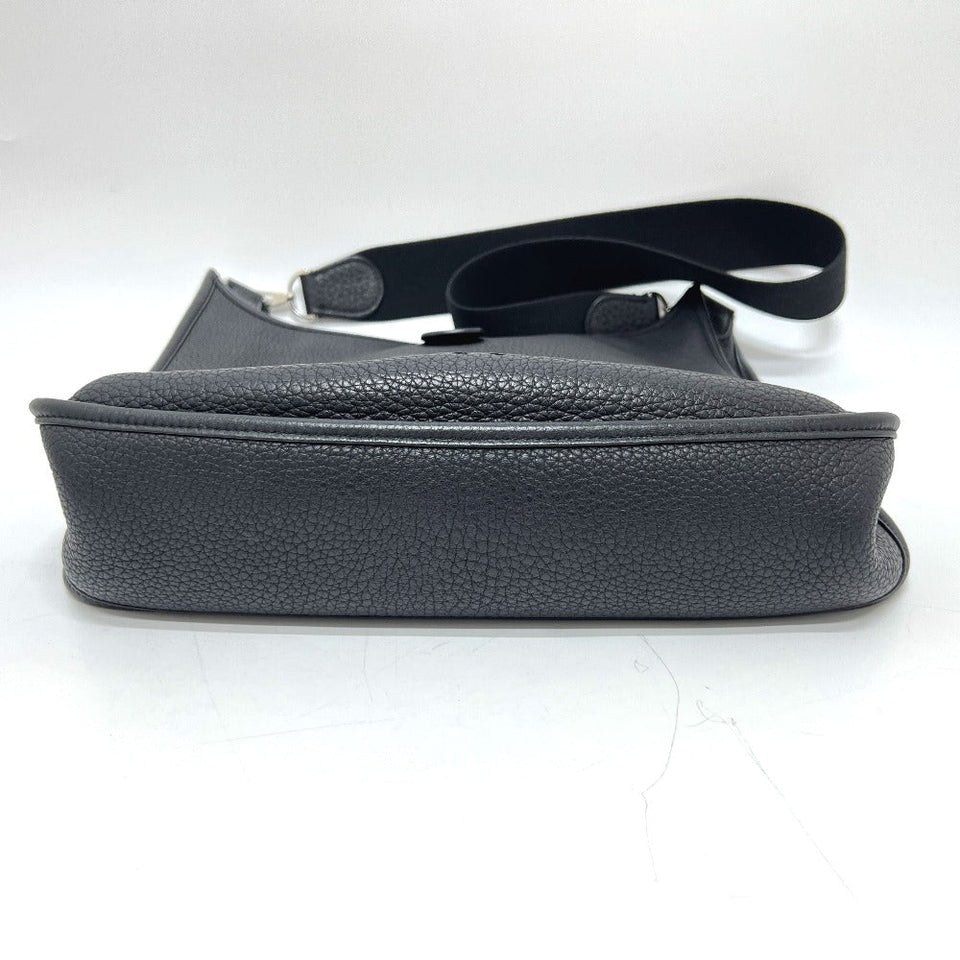 Hermes Shoulder Bag Taurillon Clemence black Evelyn 1GM