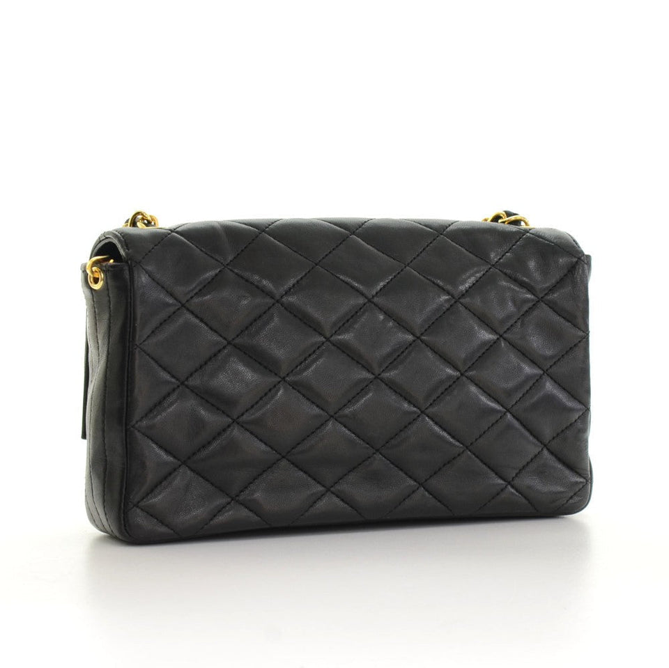 Chanel Quilted Lambskin Leather Single Flap Bag