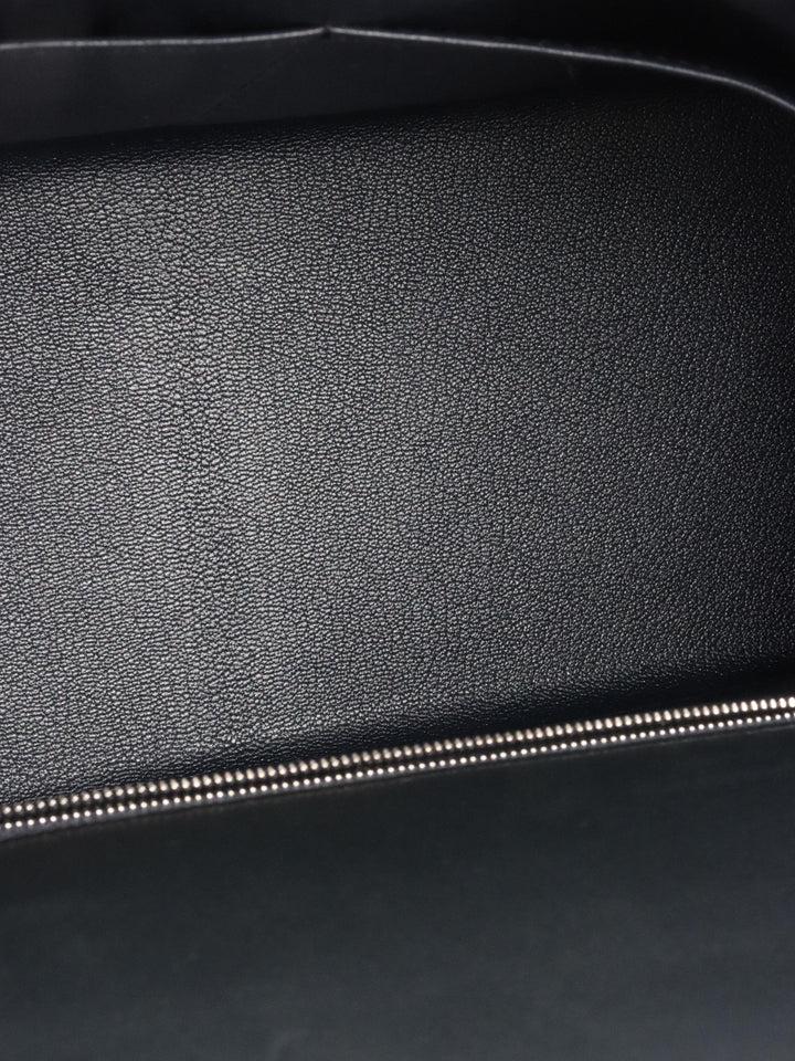 Hermes Kelly 35 Black Sombrero Leather PHW.