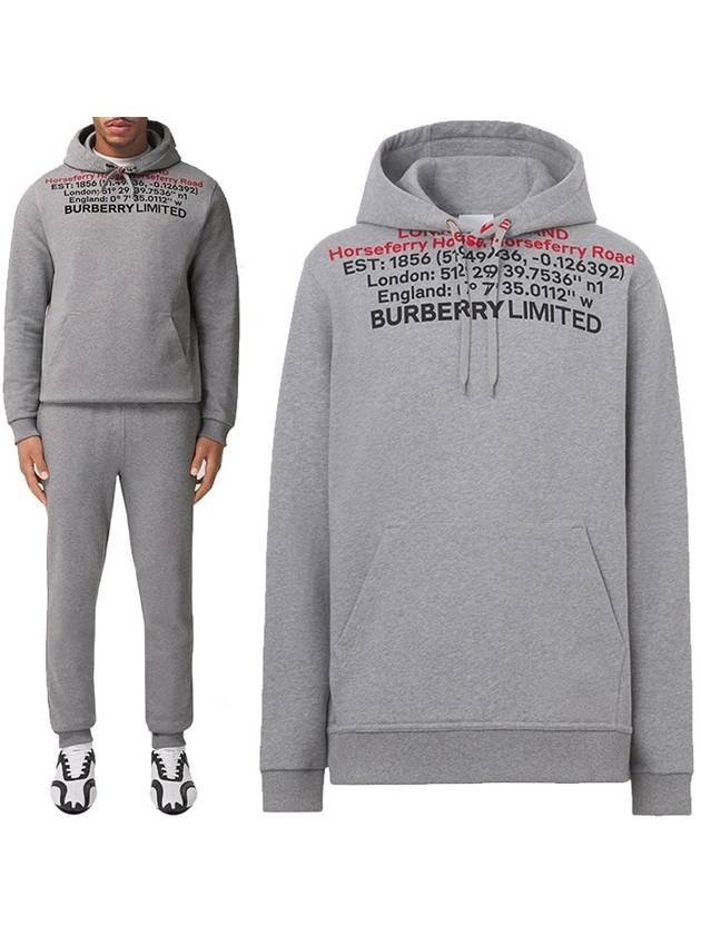 Luxury Burberry Location Cotton Hoodie Grey