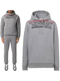 Luxury Burberry Location Cotton Hoodie Grey