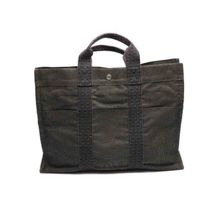 Hermes Tote Bag canvas gray MM Her Line