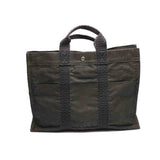 Hermes Tote Bag canvas gray MM Her Line