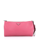 Prada Wristlet Clutch Vitello Daino Large