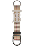 Luxury Burberry Monogram Motif Vintage Check Key Holder Beige