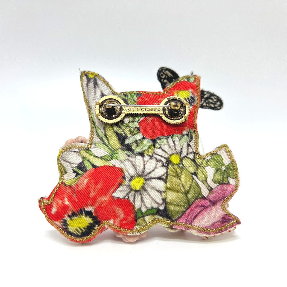 Gucci Brooch canvas multicolor Yuko Higuchi Cat