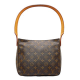 Louis Vuitton Monogram Loo MM Shoulder Bag Brown PVC Leather Louis Vuitton