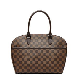 Louis Vuitton Damier Sarria Horizontal Handbag Brown PVC Leather Louis Vuitton
