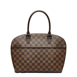 Louis Vuitton Damier Sarria Horizontal Handbag Brown PVC Leather Louis Vuitton