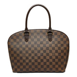 Louis Vuitton Damier Sarria Horizontal Handbag Brown PVC Leather Louis Vuitton