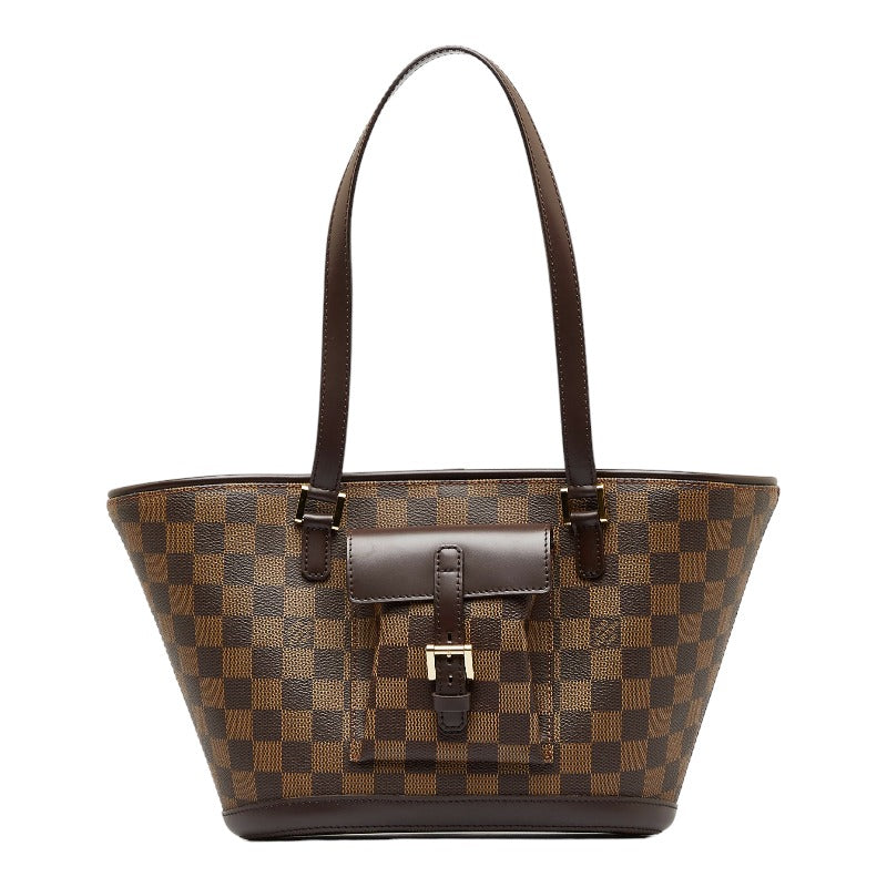 Louis Vuitton Damier Manosque PM Handbag Tote Bag Brown