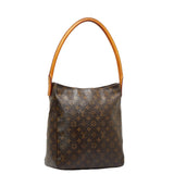 Louis Vuitton Monogram Looping GM Shoulder Bag Handbag Brown