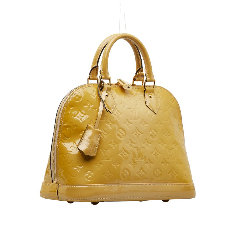 Louis Vuitton Monogram Verni Alma Handbag Jaune Yellow