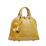 Louis Vuitton Monogram Verni Alma Handbag Jaune Yellow