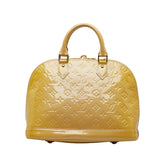 Louis Vuitton Monogram Verni Alma Handbag Jaune Yellow