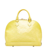 Louis Vuitton Monogram Verni Alma PM Handbag Citrine Yellow