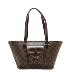 Louis Vuitton PM Handbag Brown PVC Leather Louis Vuitton