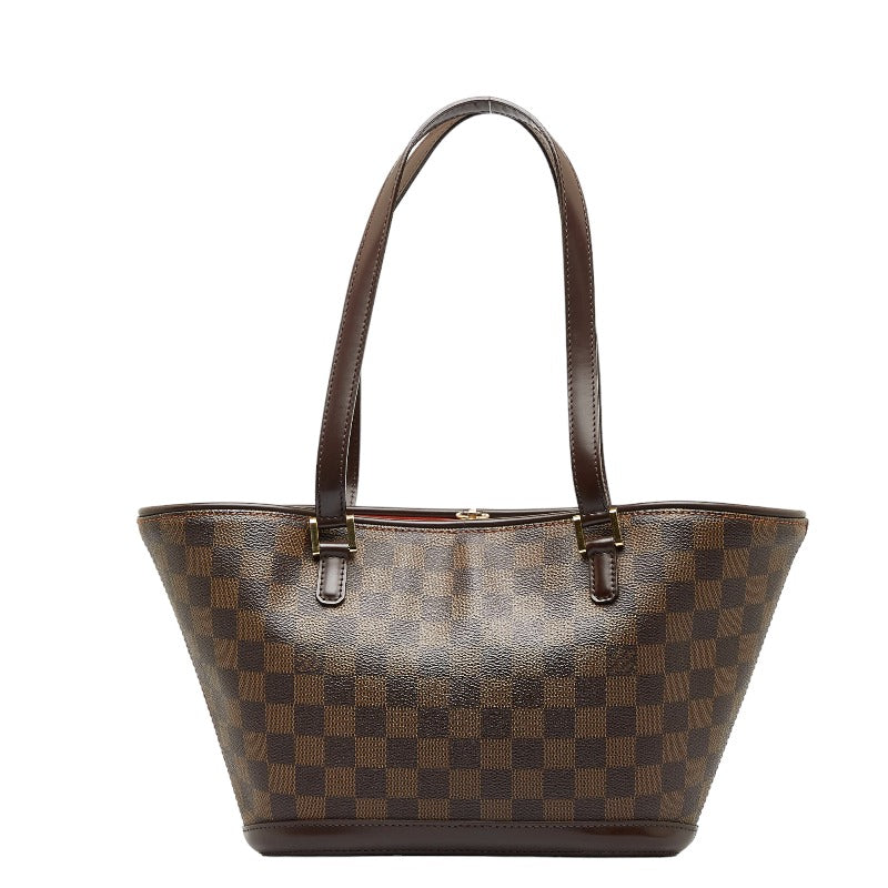 Louis Vuitton PM Handbag Brown PVC Leather Louis Vuitton