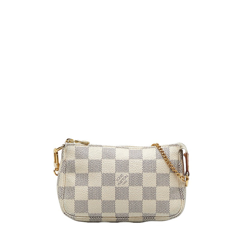 Louis Vuitton Mini Pochette Accessoires Handbag Damier Azur