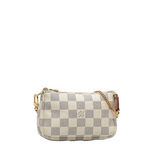 Louis Vuitton Mini Pochette Accessoires Handbag Damier Azur