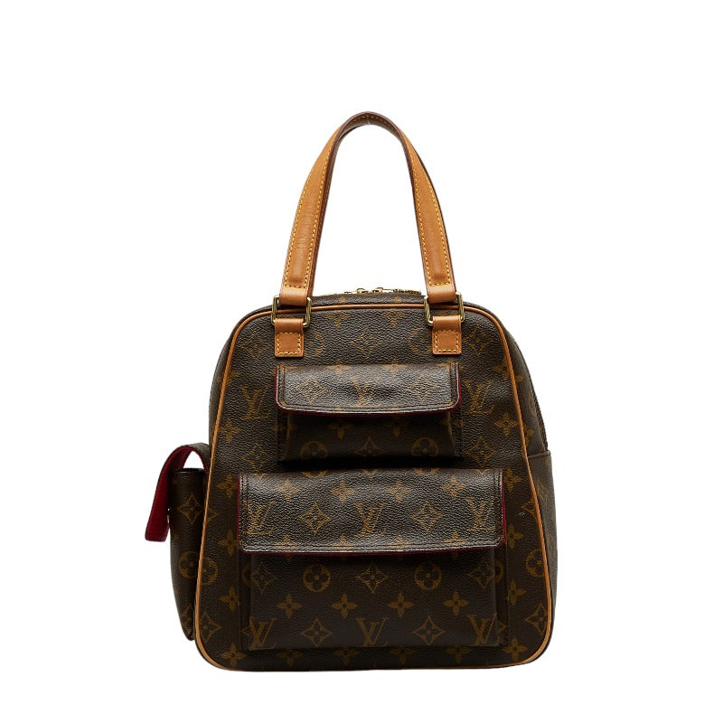 Louis Vuitton Monogram Handbag Leather Brown