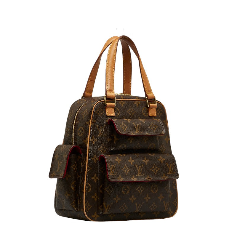 Louis Vuitton Monogram Handbag Leather Brown