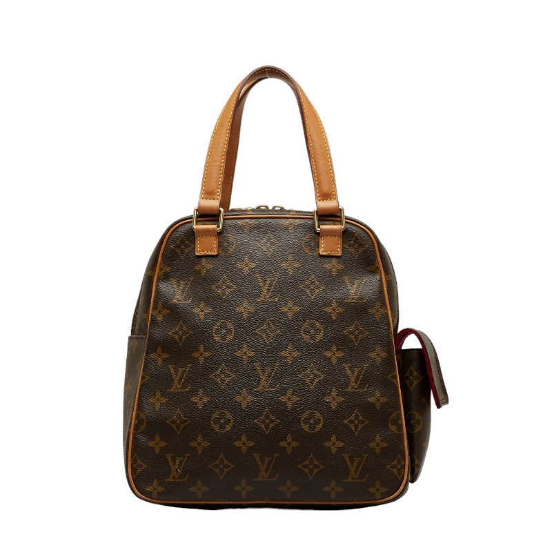 Louis Vuitton Monogram Handbag Leather Brown