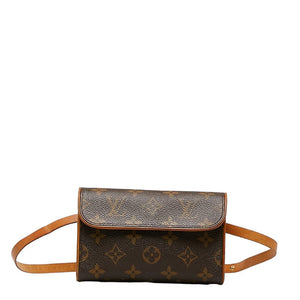 Louis Vuitton Monogram Pochette Florentine XS Belt Bag Brown