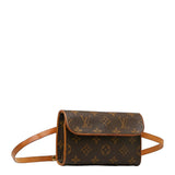 Louis Vuitton Monogram Pochette Florentine XS Belt Bag Brown